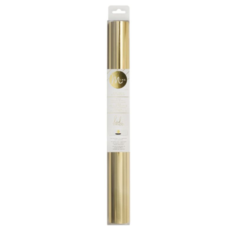Foil Minc 12.25 &quot; Gold&quot;

El rollo mide 31,12 cm de ancho x 1.8 mts de largo.

Equipo Scrapyart

