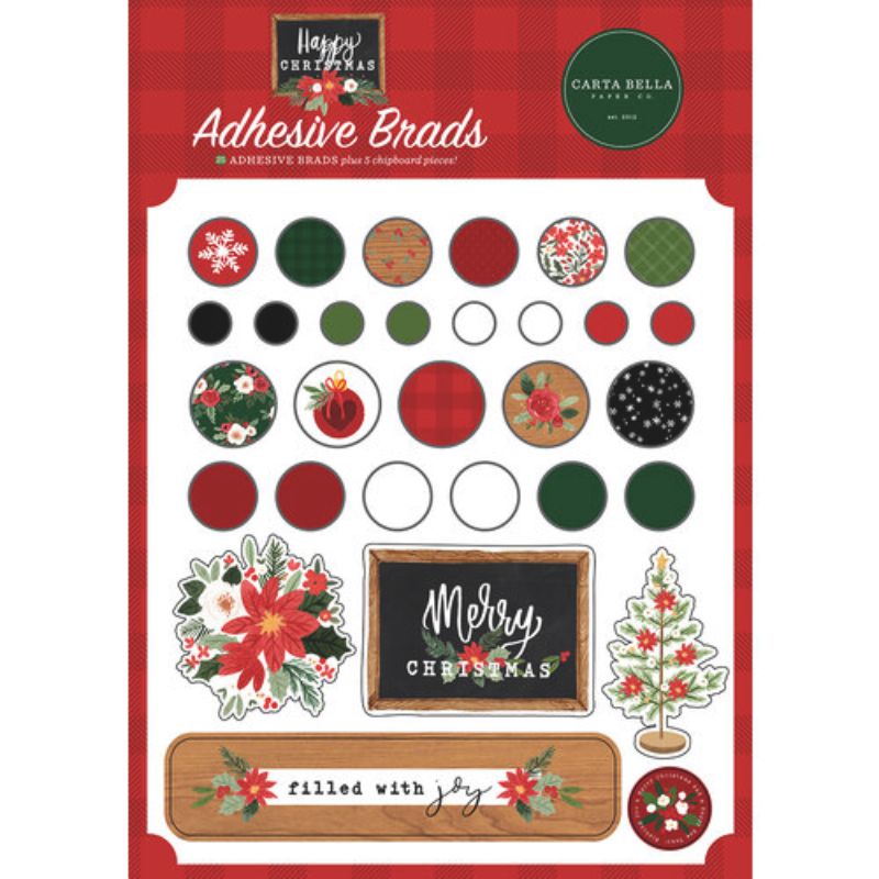 Encuadernadores posteriores para poder colocarlos donde quieras, en tejidos, goma EVA, fieltro o papel.
Incluye brads epoxy, perlados y piezas de chipboard
Perfecto para decorar fácilmente tus manualidades y proyectos de scrapbooking.
Brads o encuadernadores con relieve y volumen.
Decorados con los motivos y colores de la colección: copos de nieve, abetoso patrones de rayas y cuadros.
Contiene 25 brads adhesivos y 5 piezas de chipboard.
