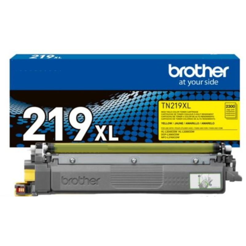 Producto: Tóner Original Brother TN-219Y

Marca: Brother

Modelo: TN 219Y

Color: Yellow

Rendimiento: 1600 páginas

Compatible con Impresoras:

HL L3280CDW , HL L3240CDW, DCP L3560CDW, MFC L3760CDW
