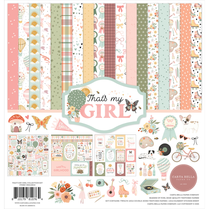 Este kit de cartulinas cuenta con 24 hojas de papel de doble cara. Se puede usar en tarjetas, páginas de álbumes de recortes y álbumes de fotos, etiquetas, diarios, planificadores y otros proyectos de elaboración de papel y medios mixtos. Libre de ácido y lignina. 

medidas: 12 x 12 pulgadas
