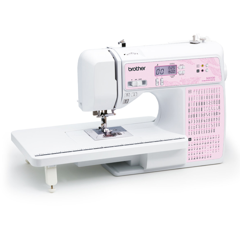 Brother SQ9100
• 120 Funciones
• 100 puntadas integradas
• 8 tipos de ojaladores en un paso
• Luz LED incorporada
• Brazo libre para coser puños y mangas
• Mesa extensible incluida
• Sistema de enhebrador automático
• Sistema de bobinado rápido
• Disco de control de la tensión superior
• Incluye prénsatela para proyectos acolchados
• Guía de puntadas y alfabeto
Curso de manejo de maquinaria incluido, sin costo adicional.
Garantia de 1 año
