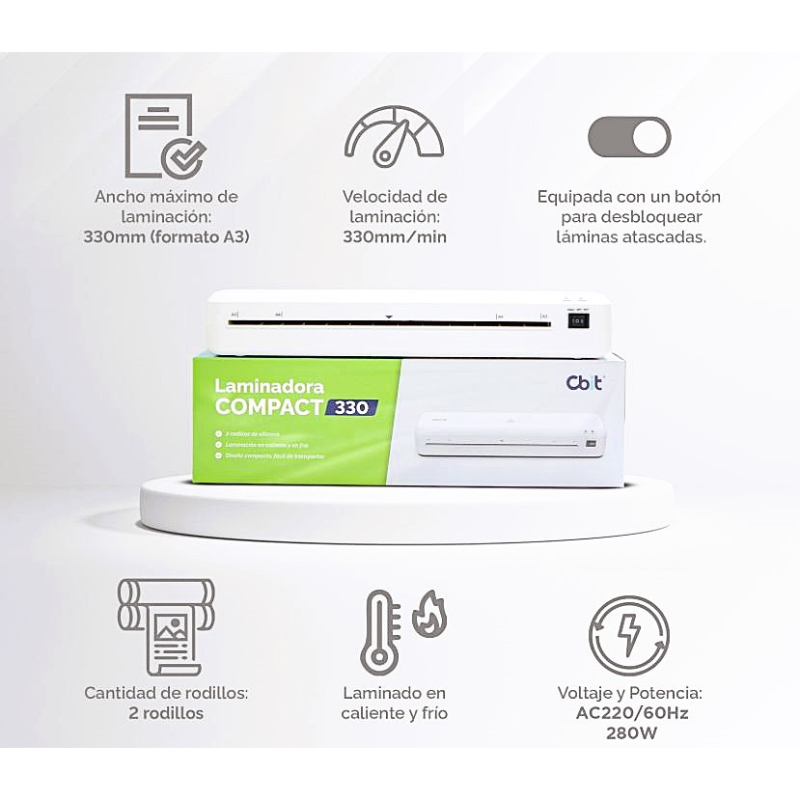 Máquina para laminar con foil en papel, cartulina y otros materiales. Ideal para tus proyectos de tarjeteria, scrapbooking ,decoración de eventos entre otras.

Accesorios Incluidos :

. Transfer folder (20x30cm) para aplicar el foil.
- Foil dorado 20cm x 30mt
- instrucciones.
. De 220v.
