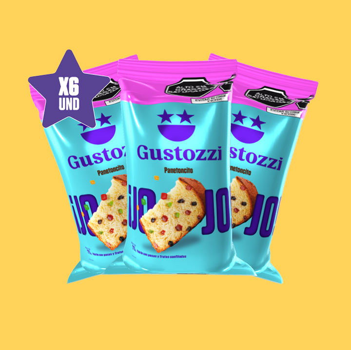 Panetoncito tradiconal Gustozzi, con frutas confitadas es el mejor complemento para compartir en familia. 
