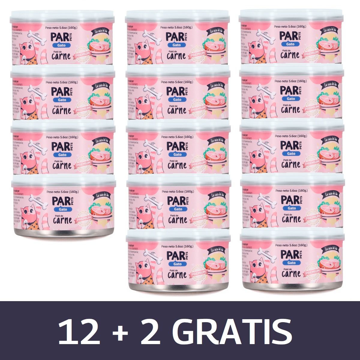 14 unidades de alimento balanceado y completo con carne fresca de res. Proteína 100% de origen animal. Textura cremosa, simplemente irresistible. Incluye una tapa reusable, para mantener el alimento siempre fresco.

Componentes analíticos:

Proteina (Mín.): 10%
Ceniza (Mín.): 3.5%
Grasa (Mín.): 5%
Fibra cruda (Máx.): 1.5%
Humedad (Máx.): 79%
Calcio (Mín.): 0.3%
Fósforo (Mín.): 0.08%

Ingredientes:
Carne de res, agua, carne de trucha, arroz, tripolifosfato de sodio, color caramelo, goma guar, cloruro de potasio, sal molida, Vitamina A, Vitamina D3, Vitamina E, Vitamina B1 (Tiamina), Vitamina B12 (Cianocobalamina), Vitamina B2 (Riboflavina), Vitamina B3, (Niacina), Vitamina B5 (Ácido pantoténico), Vitamina B6 (Piridoxina), Vitamina B9 (Ácido Fólico), Vitamina H (Biotina), Vitamina K3, cobalto, hierro, manganeso, selenio, yodo, zinc, antioxidante,  Availa Se 4%, Availa- CU, Availa- FE 100, Availa-MN, L- Ascorbato-2- fosfato 35% (Vit) y taurina.
