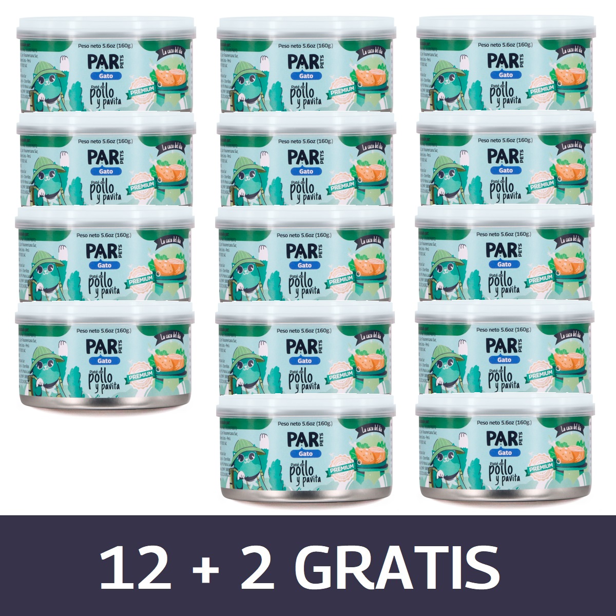 Alimento balanceado y completo con carne fresca de pollo y pavita. Proteína 100% de origen animal. Textura cremosa, simplemente irresistible. Incluye una tapa reusable, para mantener el alimento siempre fresco.

Componentes analíticos:

Proteina (Mín.): 11.0%
Ceniza (Máx.): 3.5%
Grasa (Mín.): 5%
Fibra cruda (Máx.): 1.5%
Humedad (Máx.): 79%
Calcio (Mín.): 0.3%
Fósforo (Mín.): 0.08%

Ingredientes:
Carne de pollo, agua, higado de pollo, pavita, arroz, tripolifosfato de sodio, goma guar, cloruro de potasio, sal molida, Vitamina A, Vitamina D3, Vitamina E, Vitamina B1 (Tiamina), Vitamina B12 (Cianocobalamina), Vitamina B2 (Riboflavina), Vitamina B3, (Niacina), Vitamina B5 (Ácido pantoténico), Vitamina B6 (Piridoxina), Vitamina B9 (Ácido Fólico), Vitamina H (Biotina), Vitamina K3, cobalto, hierro, manganeso, selenio, yodo, zinc, antioxidante,  Availa Se 4%, Availa- CU, Availa- FE 100, Availa-MN, L- Ascorbato-2- fosfato 35% (Vit) y taurina.
