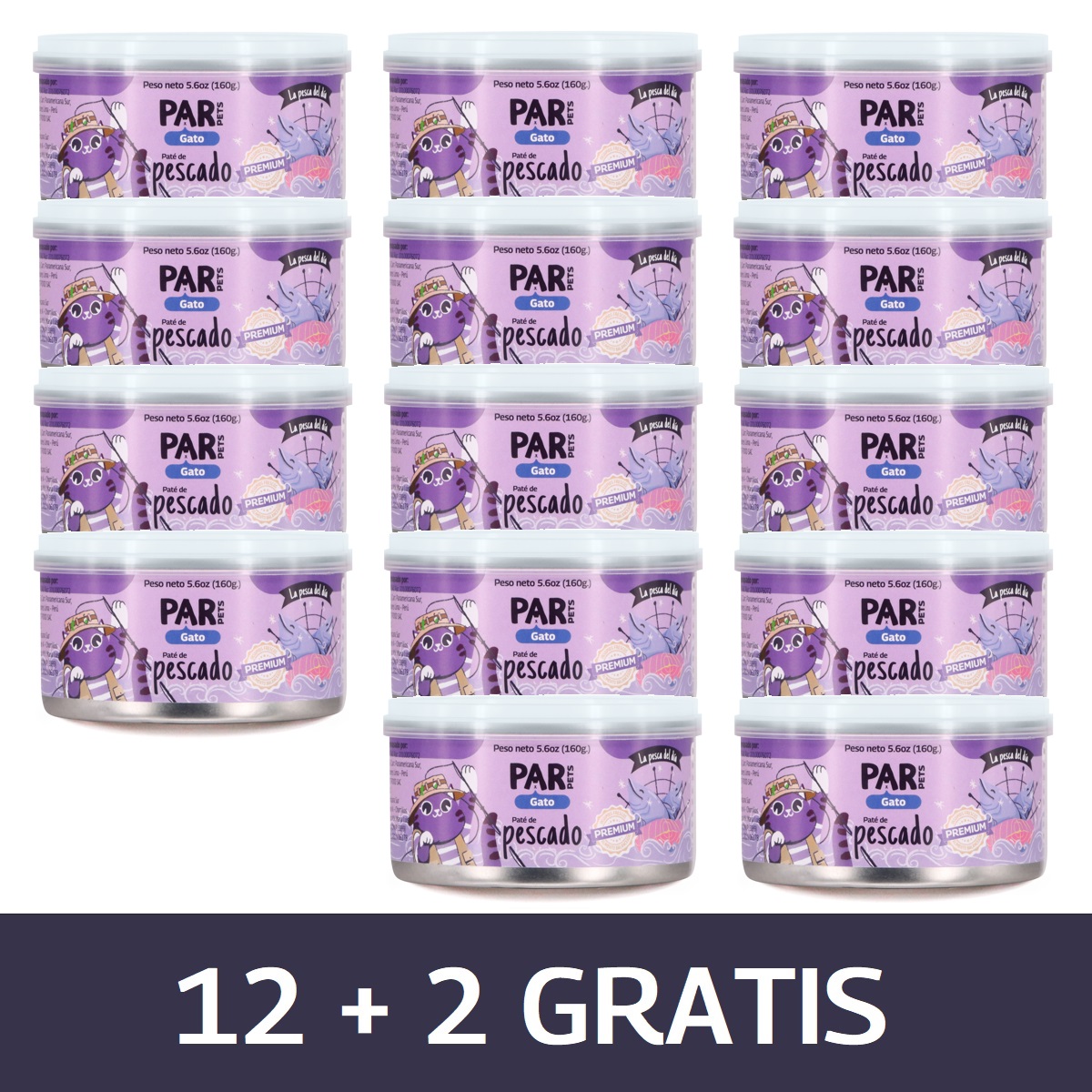 14 unidades de alimento balanceado y completo con carne fresca de pescado. Proteína 100% de origen animal. Textura cremosa, simplemente irresistible. Incluye una tapa reusable, para mantener el alimento siempre fresco.

Componentes analíticos:

Proteina (Mín.): 10%
Ceniza (Mín.): 3.5%
Grasa (Mín.): 5%
Fibra cruda (Máx.): 1.5%
Humedad (Máx.): 79%
Calcio (Mín.): 0.3%
Fósforo (Mín.): 0.08%

Ingredientes:
Carne de pescado, agua, carne de res, carne de trucha, arroz, tripolifosfato de sodio, goma guar, cloruro de potasio, sal molida, Vitamina A, Vitamina D3, Vitamina E, Vitamina B1 (Tiamina), Vitamina B12 (Cianocobalamina), Vitamina B2 (Riboflavina), Vitamina B3, (Niacina), Vitamina B5 (Ácido pantoténico), Vitamina B6 (Piridoxina), Vitamina B9 (Ácido Fólico), Vitamina H (Biotina), Vitamina K3, cobalto, hierro, manganeso, selenio, yodo, zinc, antioxidante,  Availa Se 4%, Availa- CU, Availa- FE 100, Availa-MN, L- Ascorbato-2- fosfato 35% (Vit) y taurina.
