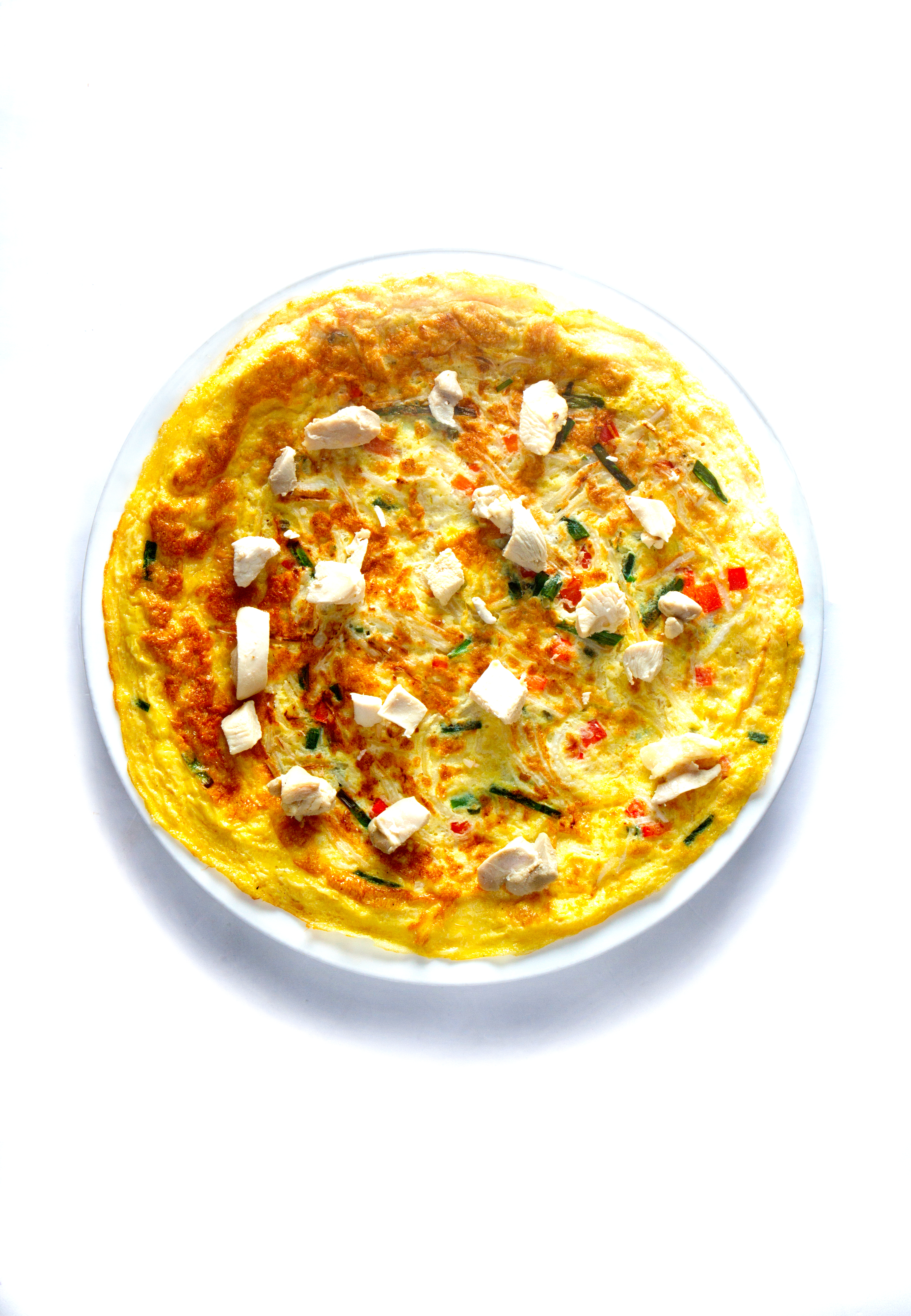 Tortilla de pollo con verduras