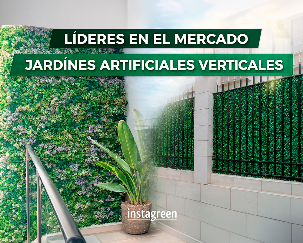Instalación de jardines verticales artificiales de aspecto natural, ideales para muros verdes sin mantenimiento en terrazas y salas modernas.